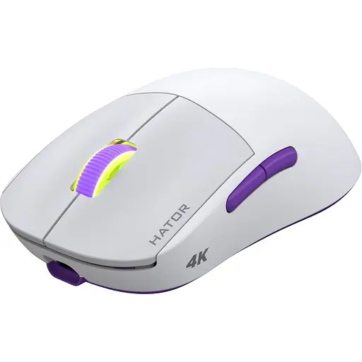 Бездротова миша HATOR Quasar 2 ULTRA 4K Wireless White Lilac (HTM571WL) - фото 2