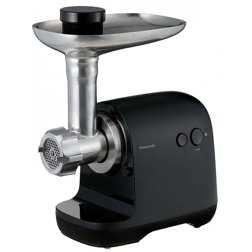 Panasonic Мясорубка, 1700Вт, 3кг/мин, 3 решётки, насадка для колбас, пластик, черный - фото 1
