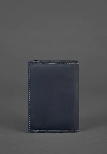 Шкіряна обкладинка для паспорта 2.0 синя - фото 5