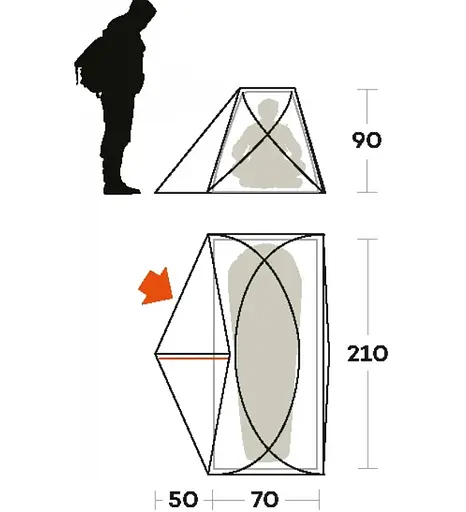 Намет одномісний Ferrino Solo FR Orange (99057LAAFR) - фото 3