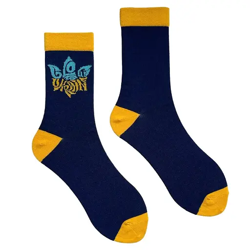 Шкарпетки чоловічі Glory to Ukraine з індійської бавовни 113038 - фото 1