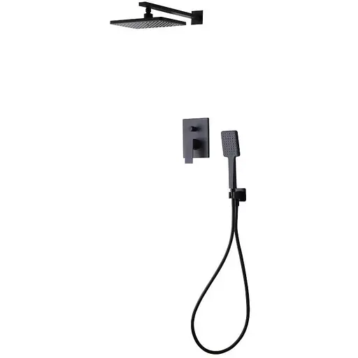 Душова система прихованого монтажу Volle de la noche Sistema 1582.090304, Чорний матовий - фото 1