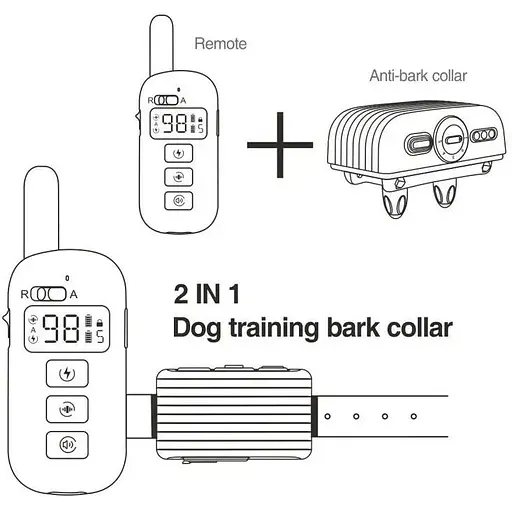Електронний ошийник для собаки Dobe DB 500 для дресирування + антилай 2 в 1 помаранчевий ремінець - фото 3