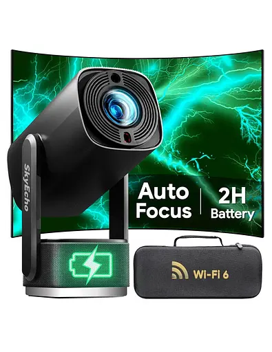 Портативний проектор SkyEcho FreeONE Pro, 350 ANSI-люмен, роздільна здатність 720P, підтримка підвісу 270° - фото 2