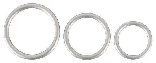 Набор эрекционных колец You2Toys Metallic Cock Ring Set 3 шт. серебристый - фото 5