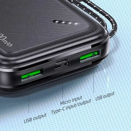 Зовнішній акумулятор Повербанк Helt 20000mAh QC3.0 PD 22.5W (Black) - фото 5