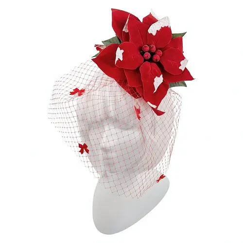 Вуалетка Рождественский цветок с вуалью - фото 2