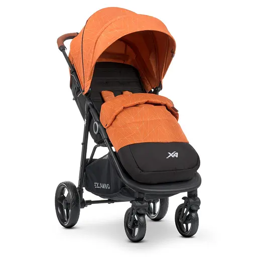 Детская прогулочная коляска-книга El Camino ME 1024 X4 Orange Lines Оранжевая - фото 2