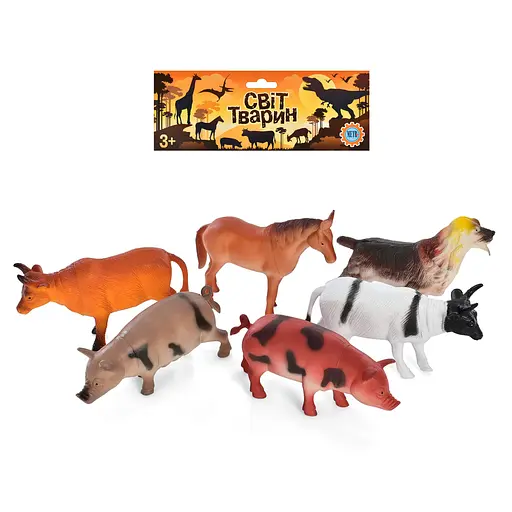 Набір фігурок "Домашні тварини" 6 штук H636