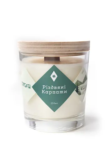 Різдвяні Карпати 250 мл 30 год Стандартні Соєвий віск - фото 1