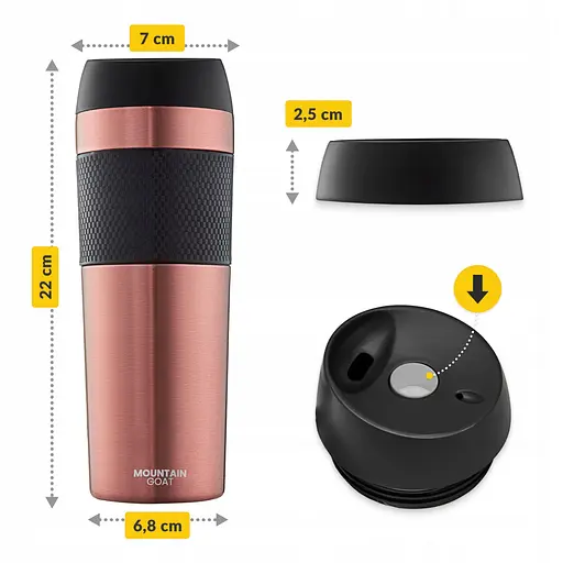 Термокружка Mountain Goat Travel 0.4 л Rose Gold (P-5907739315960) - фото 8