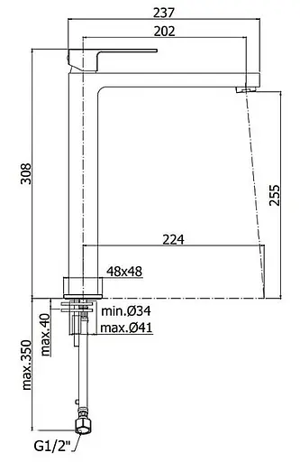 Змішувач для раковини Paffoni Elle чорний матовий EL 081 CR, Хром - фото 2