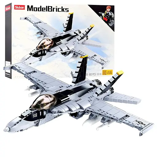 Конструктор Sluban Model Bricks Погоня на винищувачі на 682 деталі (M38-B0928)