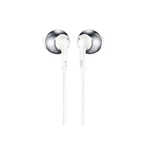 Наушники JBL проводная гарнитура T205 белые ( T205CRM) - фото 4