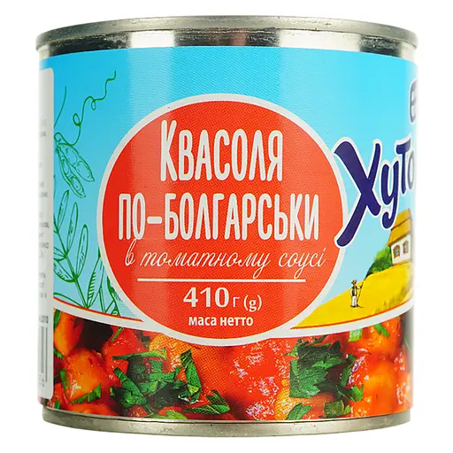 Фасоль Хуторок по-болгарски в томатном соусе 410 г - фото 2