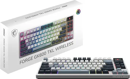 Клавіатура MSI FORGE GK600 TKL W SKY Wireless RGB EN/UA White (S11-43UAP01-HH9) - фото 4