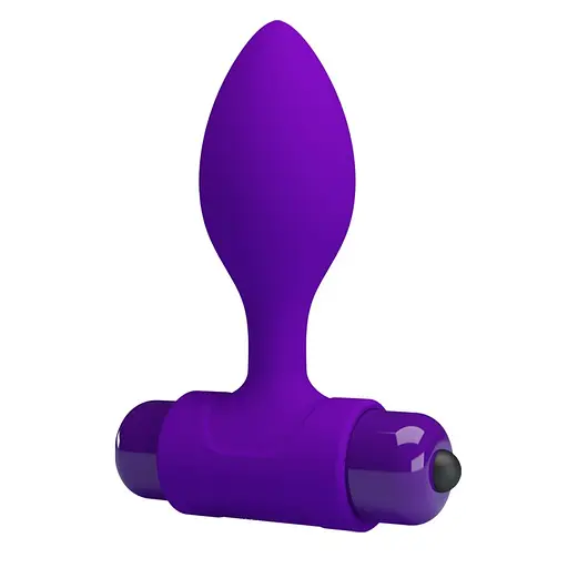Анальна пробка Pretty Love Vibra Butt Plug 8.6 см (фіолетовий)