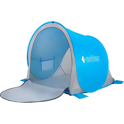 Саморазворачивающаяся палатка-тент Outtec с молнией голубая