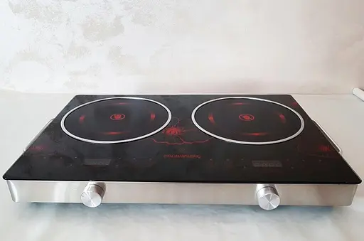 Плита двухкомфорочная инфракрасная Crownberg Cb-1327 электрическая кухонная настольная 4000 W - фото 3