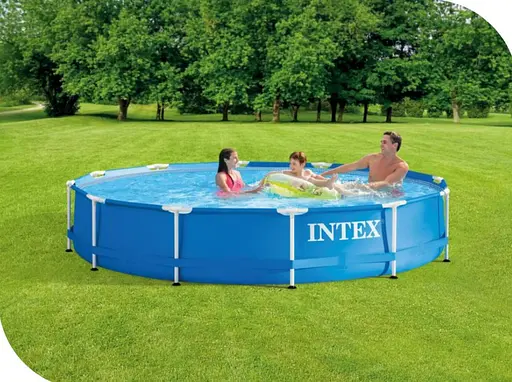 Большой бассейн Intex с насосом и фильтром 366x76 Garden Frame - фото 3