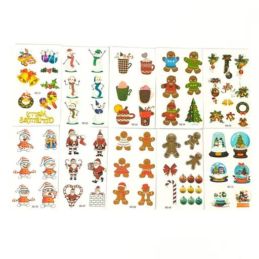 Набір дитячих тимчасових тату Різдво та Новий рік №5 tattoo-mini-set-cmas-10-5