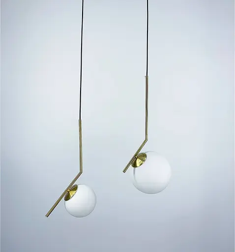 Підвісний світильник із обʼємним білим матовим плафоном | Арт. AA 357-200 M | Line F - фото 12