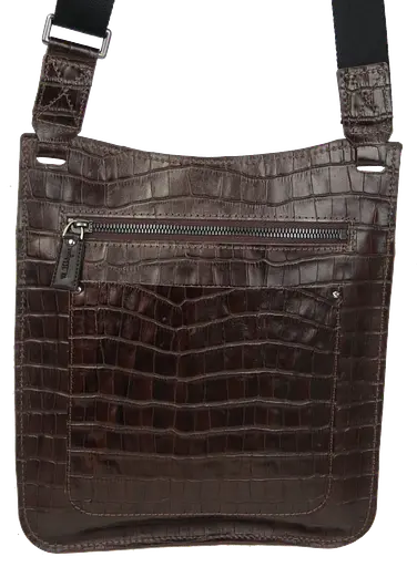 Мужская кожаная наплечная сумка коричневая Mykhail Ikhtyar sum0028766 - фото 7