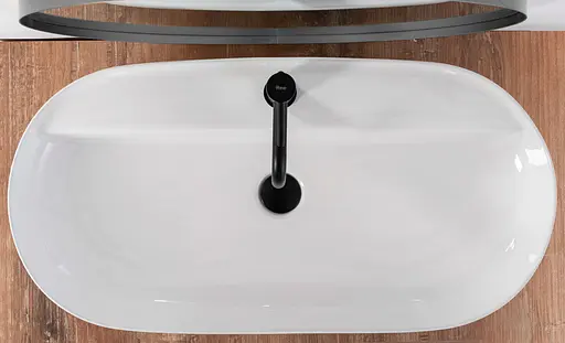 Умивальник Rea Aura 81 накладний білий REA-U2541, Білий - фото 4