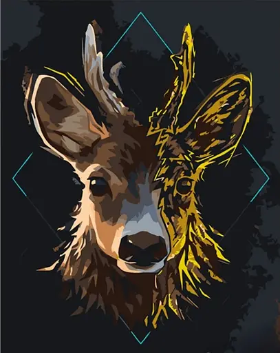 Набор для росписи по номерам Молодой олень, Strateg, 30x40 см, SS6810