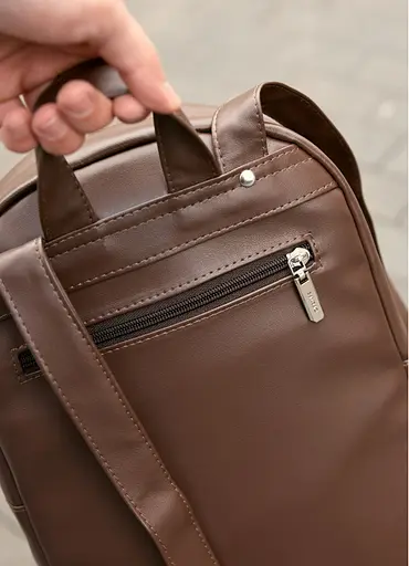 Чоловічий рюкзак Sambag Brix Classic шоколадний 35 х 25 х 12 см (14511020m) - фото 5