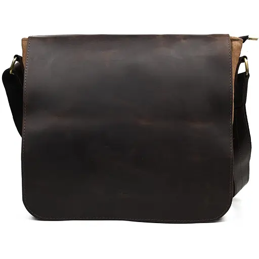 Кожаная мужская сумка через плечо TARWA 30х32х7.5 см sum0025787 - фото 1