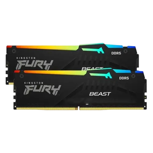 Оперативная память Kingston Fury 32GB (2x16GB) DDR5 6000MHz Beast RGB Black (KF560C30BBAK2-32)