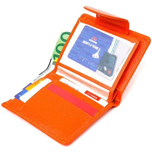 Женский кожаный кошелек Canpellini 10х13х1.5 см acs0025187 - фото 4