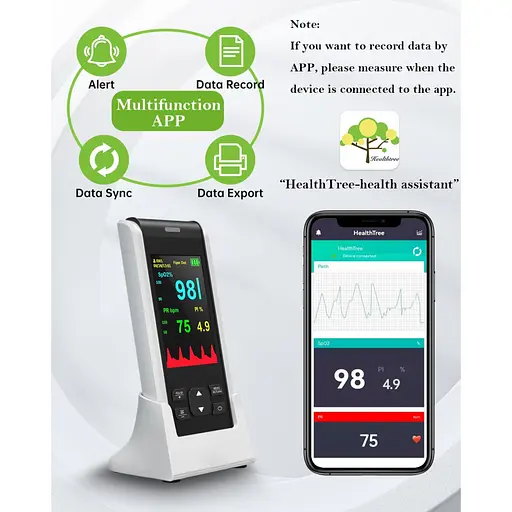 Ручний пульсоксиметр HOLFENRY, сенсорний монітор - фото 3