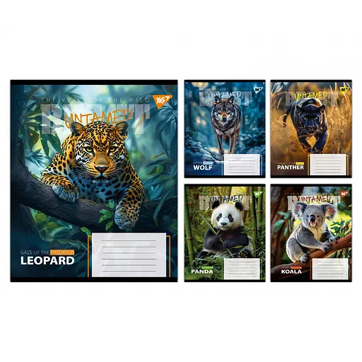 Зошити учнівські 48 аркушів клітинка Yes The wild, 10 шт. в упаковці