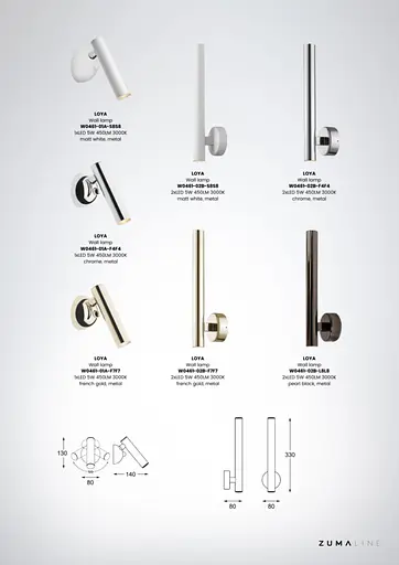 Настінний світильник Zuma Line W0461-02B-L8L8 LOYA - фото 3
