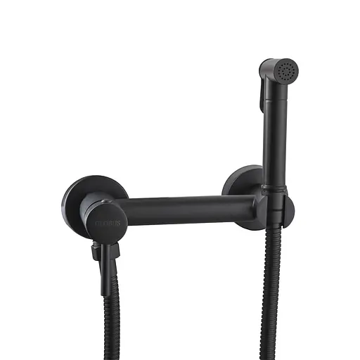 Змішувач для гігієнічного душу зовнішнього монтажу 150 мм Globus Lux GLN-6-graphite-106MIX, Чорний матовий - фото 3