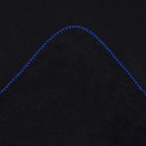 Плед флисовый Home Line гладкокрашеный ракушка черный-синий 130x160 см (198924) - фото 2