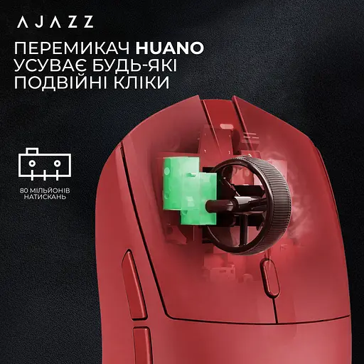 Мышь беспроводная Ajazz AJ139 V2 MC Wireless/Bluetooth/USB Red (AJ139-V2-MC-R) - фото 14