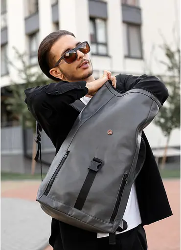 Чоловічий рюкзак Sambag ROLLTOP LZT графітовий 41 х 30 х 16 см (24208009m) - фото 7