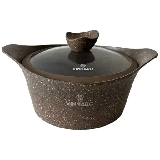 Каструля Vinnarc кругла 22 см 3.1 л темно-коричневий (CO-A0322NS) - фото 1