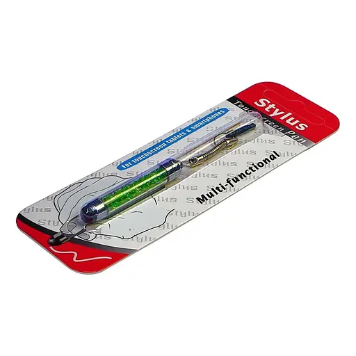 Стилус-брелок ємнісний, із зеленими кристалами - фото 2