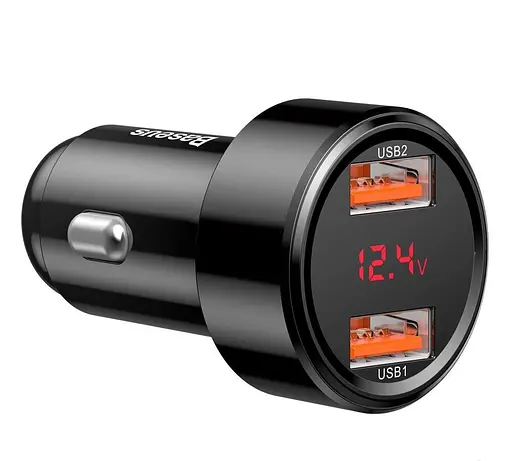 Автомобильное зарядное устройство для Baseus Magic PPS 45 W 2 порта с дисплеем - фото 1