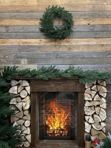 Вінки хвойні різдвяні Hvoya Classic литі зелені 50 см 10 шт. - фото 5