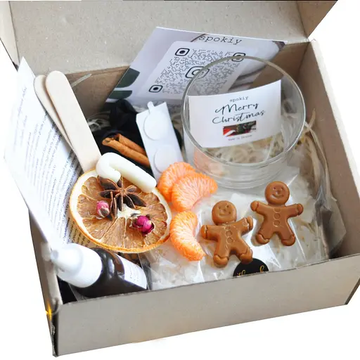 Набор для создания свечи "Merry Christmas" М Spokiy SP2406 с стеклянной емкостью - фото 3