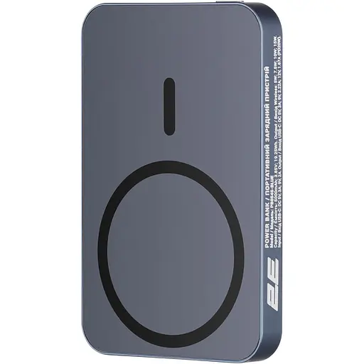 Акумулятор портативний 2E 5000 mAh Wireless QI 20W PD Blue (2E-PB0545-BLUE)