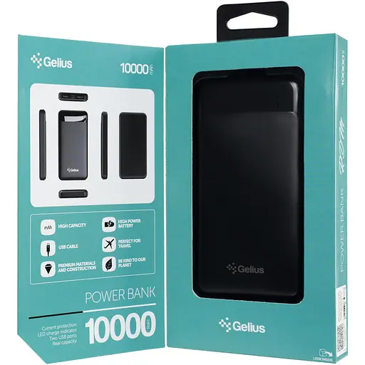 Найшвидший зовнішній акумулятор Gelius 10000 мач Power Bank RDM - фото 4