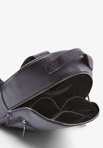 Кожаный рюкзак Groove L темно-синий флотар - фото 5