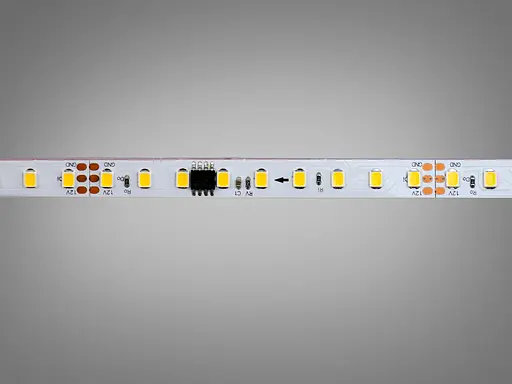 Адресна LED стрічка 12В, 126 діодів на метр, 8мм, теплий - фото 3