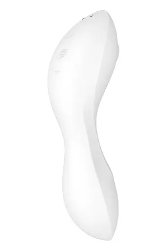 Вакуумний стимулятор клітора з вібрацією Satisfyer Curvy Trinity 5+ білий - фото 6